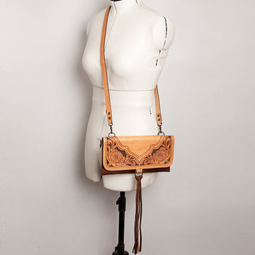 American Darling Cross Body Hand Tooled Genuine Leather Western Women Bag Handbag Purse | Crossbody for Cute